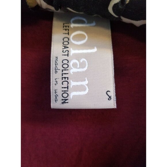 Dolan Left Coast Collection Womens Small Stretch 3/4 Sleeve Tee Shirt Burgundy - Picture 2 of 8